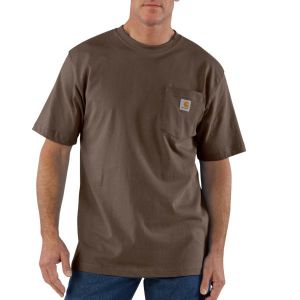 Men's Short Sleeve Workwear Pocket T-Shirt K87 DKB - Dark Brown