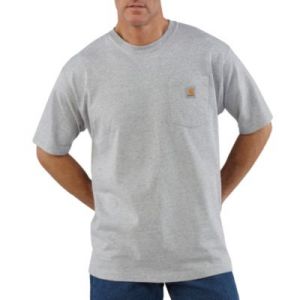 Men's Short Sleeve Workwear Pocket T-Shirt Heather Grey K87 HGY
