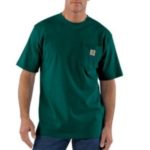 Men's Short Sleeve Workwear Pocket T-Shirt Hunter Green K87 HTG