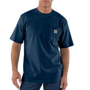 Men's Short Sleeve Workwear Pocket T-Shirt Navy K87 NVY