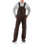 Carhartt Men's Sandstone Bib Unlined Overalls - Dark Brown