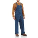 Carhartt Washed Denim Bib Overall / Unlined Dark Stone - Darkstone