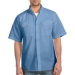 Carhartt Fort Solid Short-Sleeve Shirt - Blue Chambray