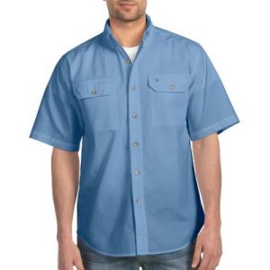 Carhartt Fort Solid Short-Sleeve Shirt - Blue Chambray