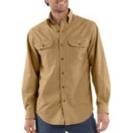 Carhartt Long Sleeve Chambray Shirt - Dark Tan Chambray