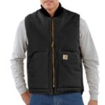 Carhartt Men's Duck Vest Arctic-Quilt Lined - Black