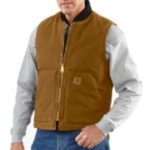 Carhartt Men's Sandstone Vest Arctic-Quilt Lined - Carhartt Brown