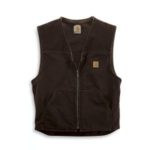 Carhartt Sandstone Rugged Vest/Sherpa Lined - Dark Brown - V26 DKB