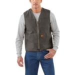 Carhartt Sandstone Rugged Vest/Sherpa Lined - Gravel