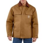 Carhartt Men's Duck Traditional Coat / Arctic Quilt-Lined - Brown