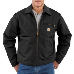 Carhartt Men's Duck Detroit Jacket/Blanket Lined Black J001 BLK