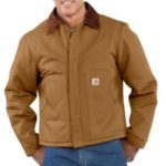 Carhartt Men's Duck Traditional Jacket/Arctic Quilt Lined Brown J002 BRN