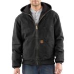 Carhartt Sandstone Active Jac/Quilted Flannel Lined - Black