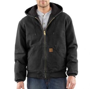 Carhartt Sandstone Active Jac/Quilted Flannel Lined - Black
