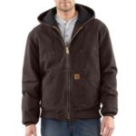 Carhartt Sandstone Active Jac/Quilted Flannel Lined - Dark Brown