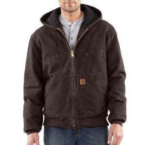 Carhartt Sandstone Active Jac/Quilted Flannel Lined - Dark Brown