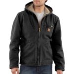Carhartt Men's Sandstone Sierra Jacket/Sherpa Lined - Black