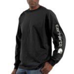 Carhartt Long-Sleeve Graphic Logo T-Shirt Black K231 BLK
