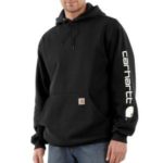 Carhartt Midweight Hooded Logo Sweatshirt Black K288 BLK