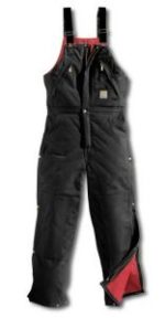 Carhartt Duck Zip-To-Waist Biberall / Quilt-Lined Black R38 BLK