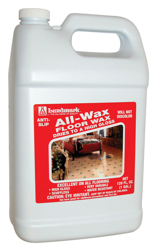 Lundmark All Wax High Gloss Anti-Slip Floor Wax Liquid 1 gal. (Case of 2)