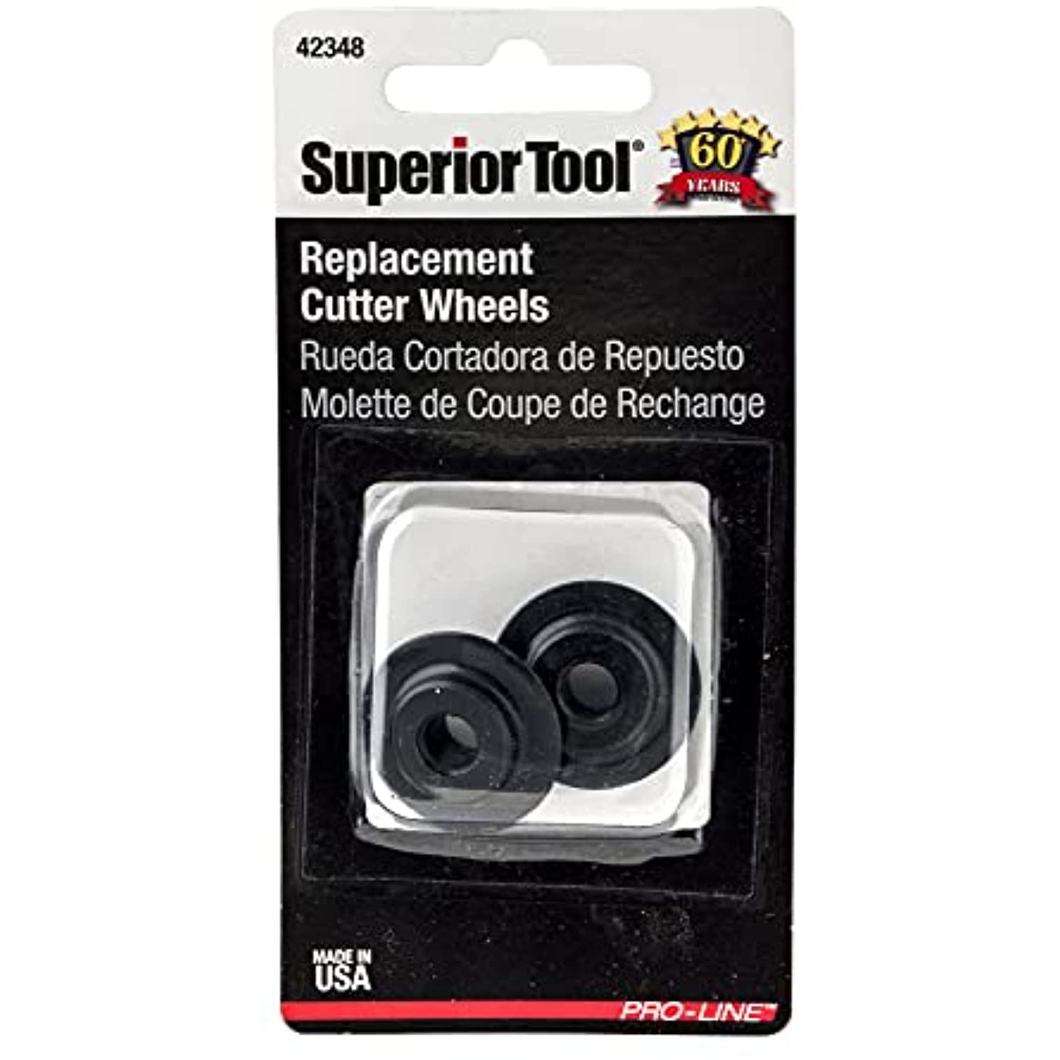 Superior Tool Replacement Cutter Wheel Black 2-Pack 42348 - Image 2