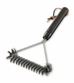 Weber 12-Inch 3-Sided Grill Brush, Black 6494