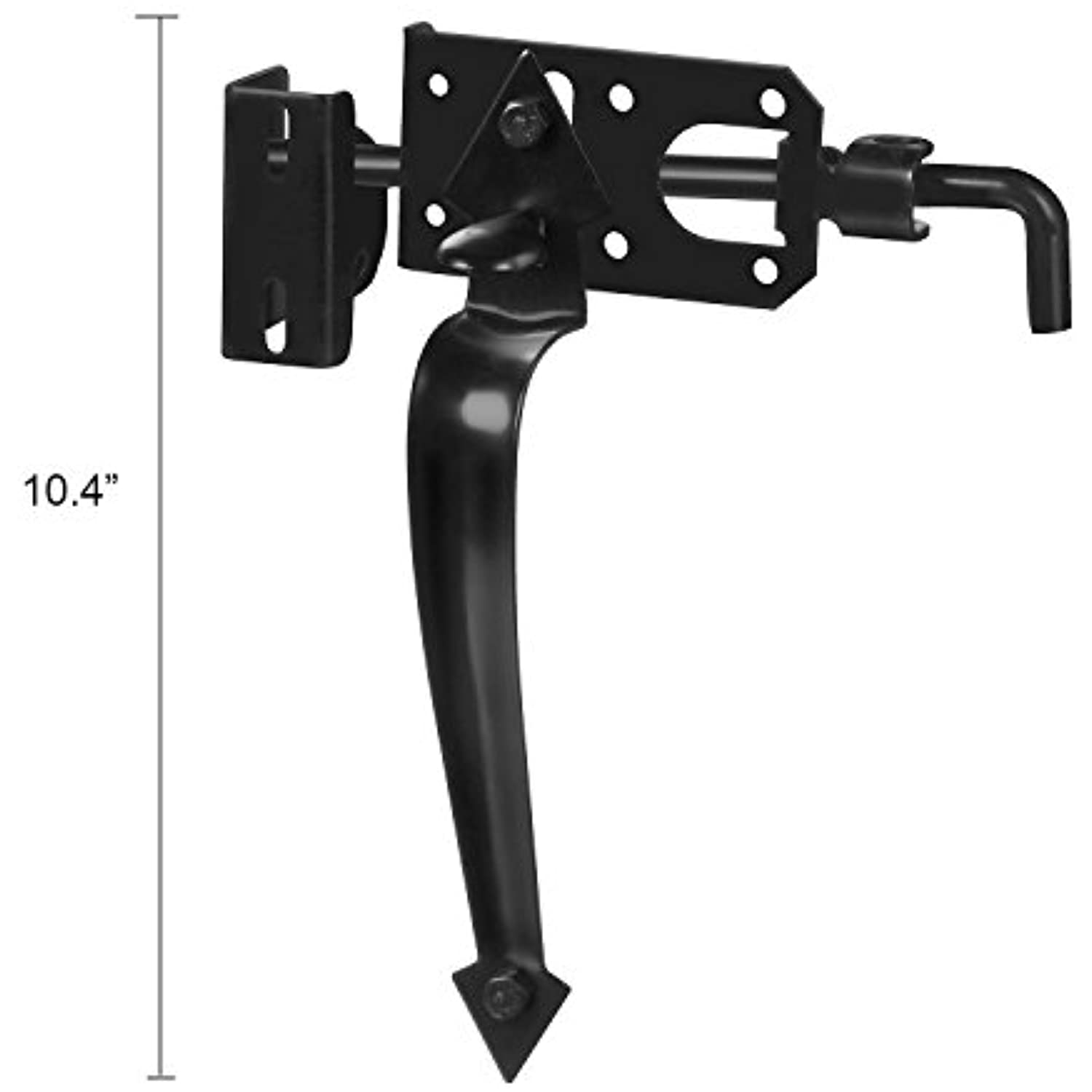 National Hardware N178-616 27 Ornamental Gate Latches in Black, to 3" - Image 2
