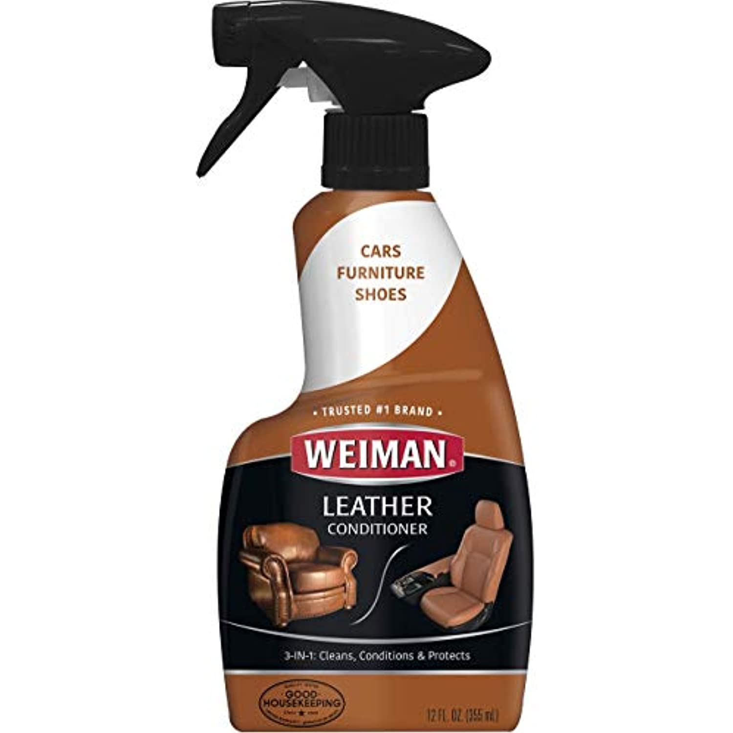 Weiman Lemon Scent Leather Cleaner And Conditioner 12 Oz. Liquid (Pack Of 6)
