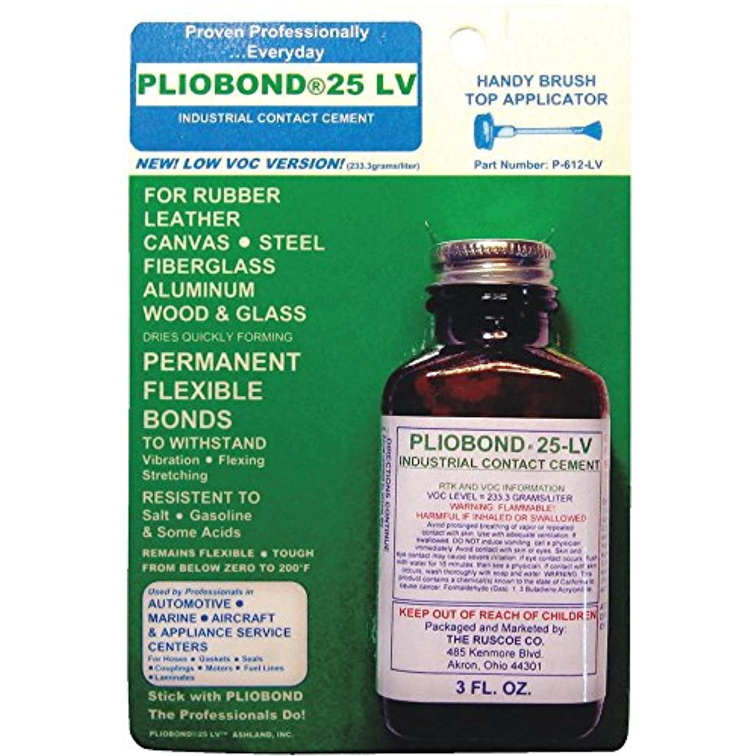 Pliobond 25-LV High Strength Liquid Contact Cement 3 oz.