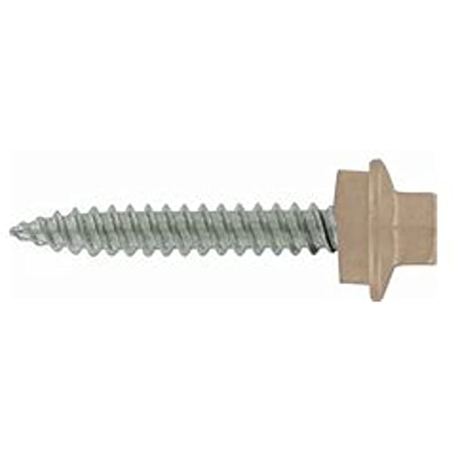 Grip-Rite Pro-Twist No. 9 Sizes S X 1-1/2 in. L Hex Hex Head Sheet Metal Screws 1 lb Beige NHWNW91121BEI