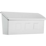 Architectural Mailboxes Wayland Contemporary Galvanized Steel Wall Mount White Mailbox 2689W-10