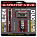 NEBO Inspector/Duo Black LED Flashlight/Headlight Combo Pack AAA Battery 6838