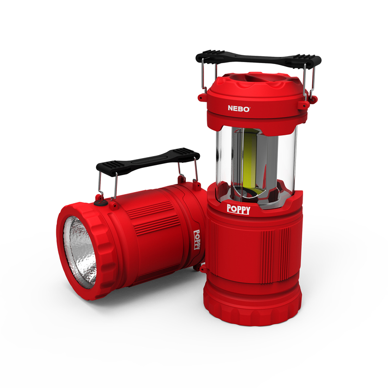 Nebo Poppy 300 lumen Red LED Pop Up Lantern and Spotlight NEB-LTN-0002