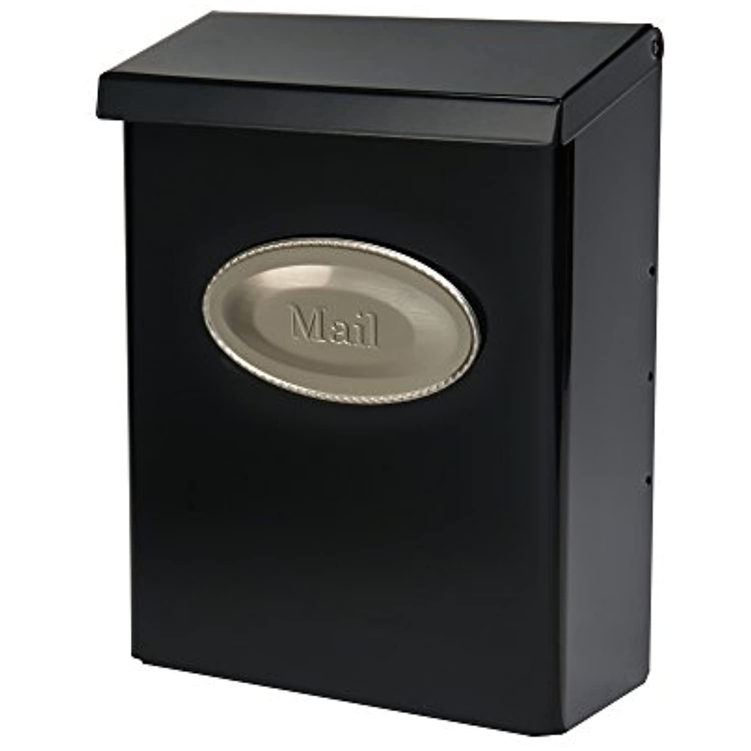 Gibraltar Mailboxes Designer Classic Galvanized Steel Wall Mount Black Mailbox DVK00000