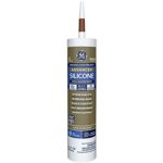 GE Advanced Brown Silicone 2 Window and Door Caulk Sealant 10.1 oz (Case of 12)