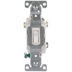 EATON Wiring CSB115STW-SP-L 15-Amp, 120/277-Volt/AC Commercial Specification Grade Single Pole AC Toggle Switch, White