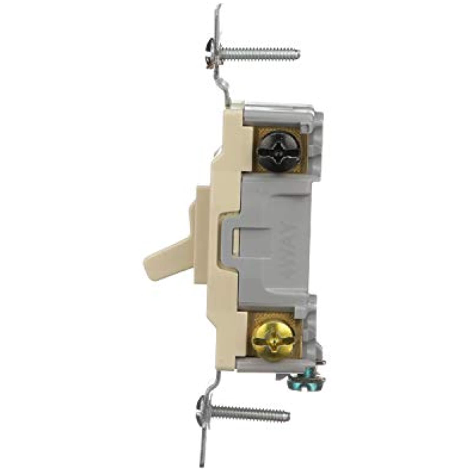 EATON Wiring 1242-7V-BOX 15-Amp, 120-Volt Standard Grade 4-Way Framed Toggle AC Quiet Switch, Ivory - Image 3