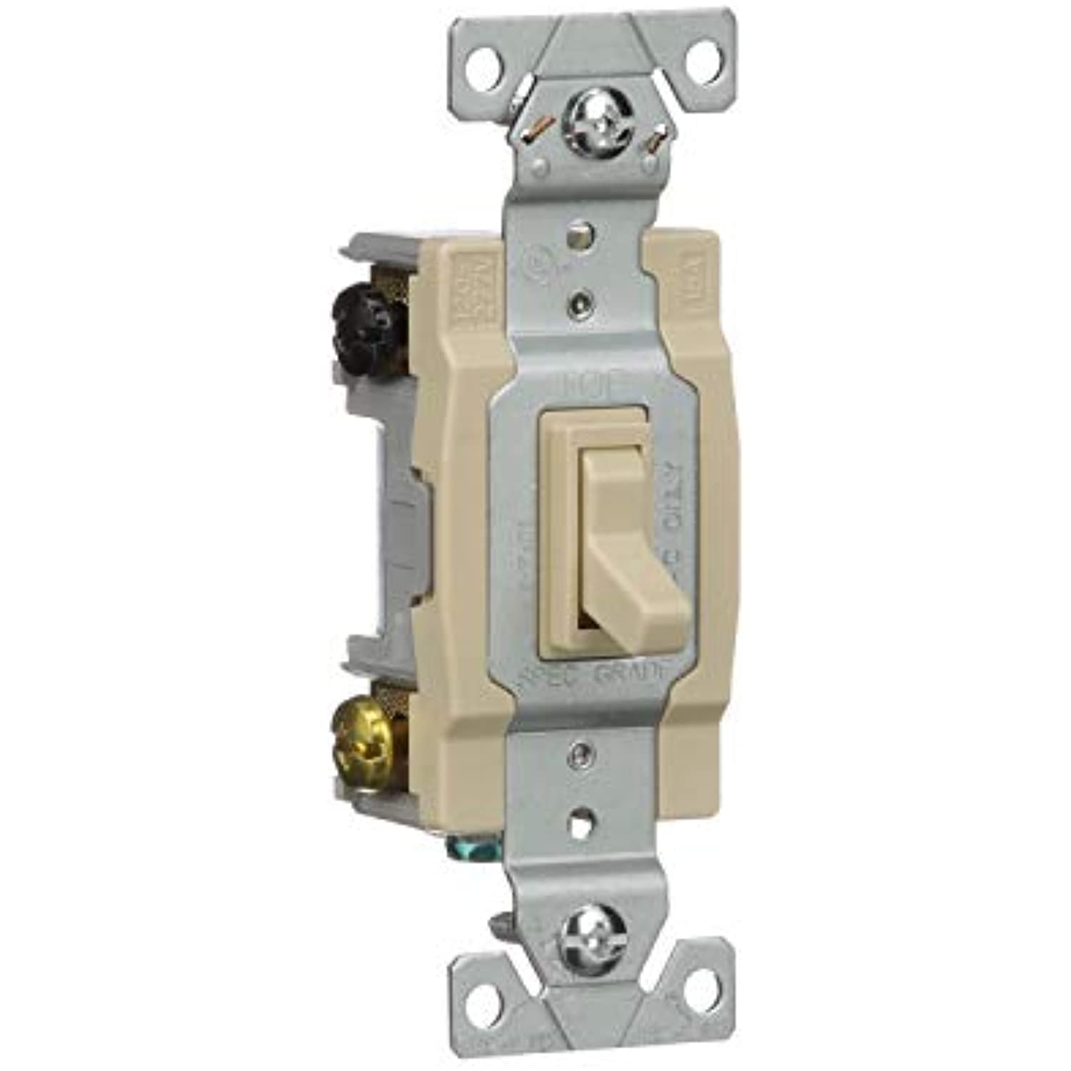 EATON Wiring 1242-7V-BOX 15-Amp, 120-Volt Standard Grade 4-Way Framed Toggle AC Quiet Switch, Ivory - Image 6