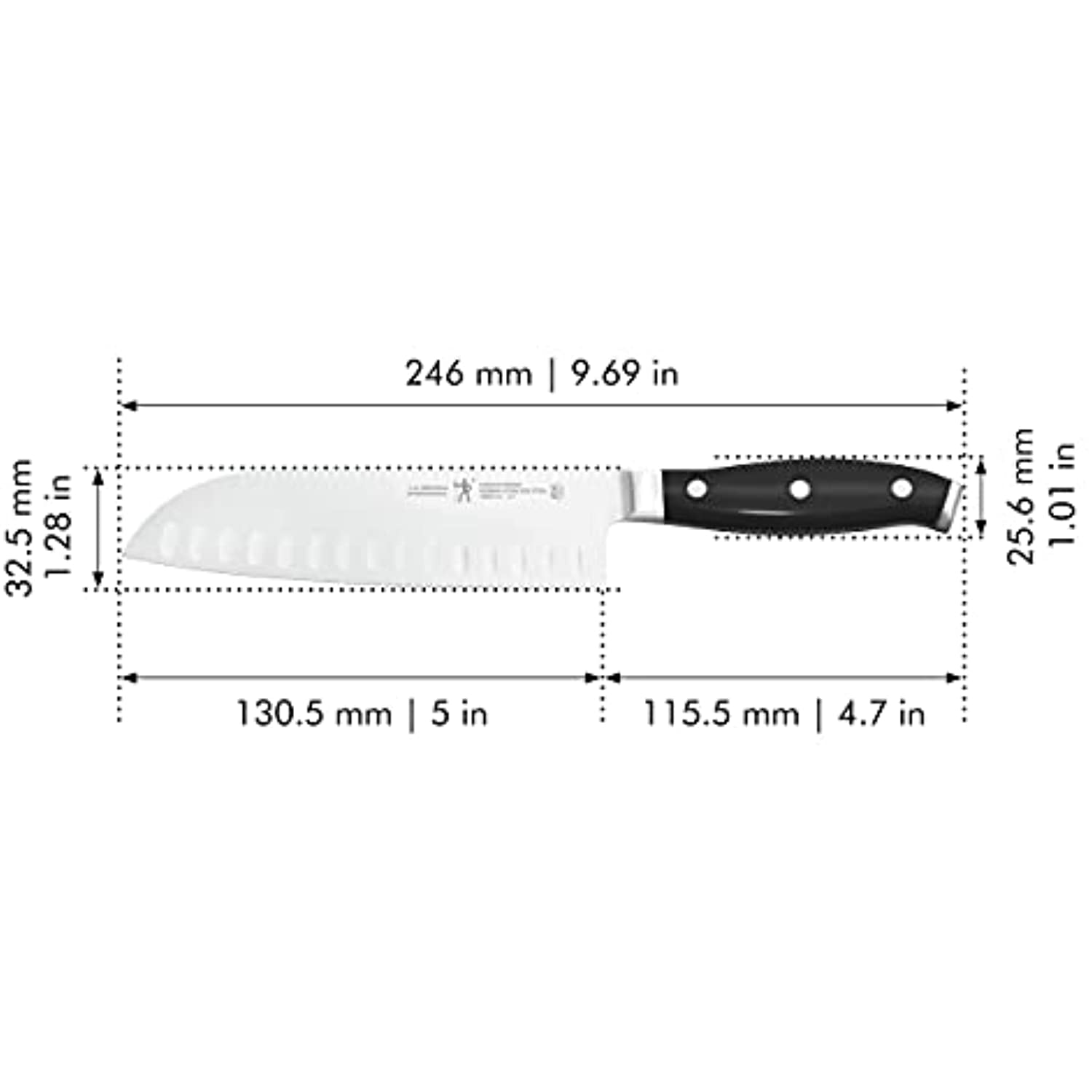 Henckels Forged Premio 5 in. L Stainless Steel Santoku Knife 16908-141 - Image 3
