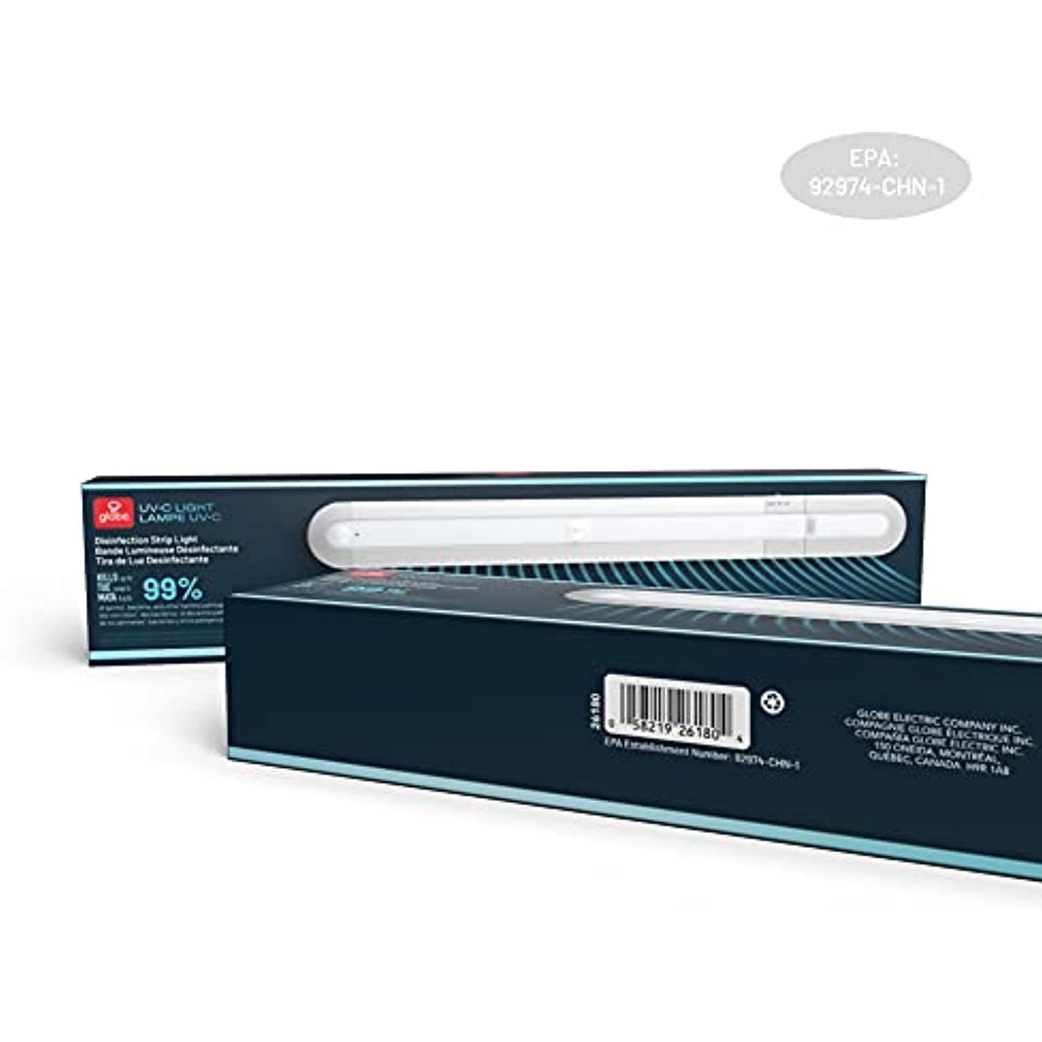 Globe Electric Disinfecting Germicidal Light 13.98 in. L White Battery Powered LED UV-C Disinfectant 26180 - Image 11