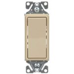 EATON 7501V-BOX 7500-Box Decorative Standard Rocker Switch, 120/277 Vac, 15 A, 1 Pole, Ivory