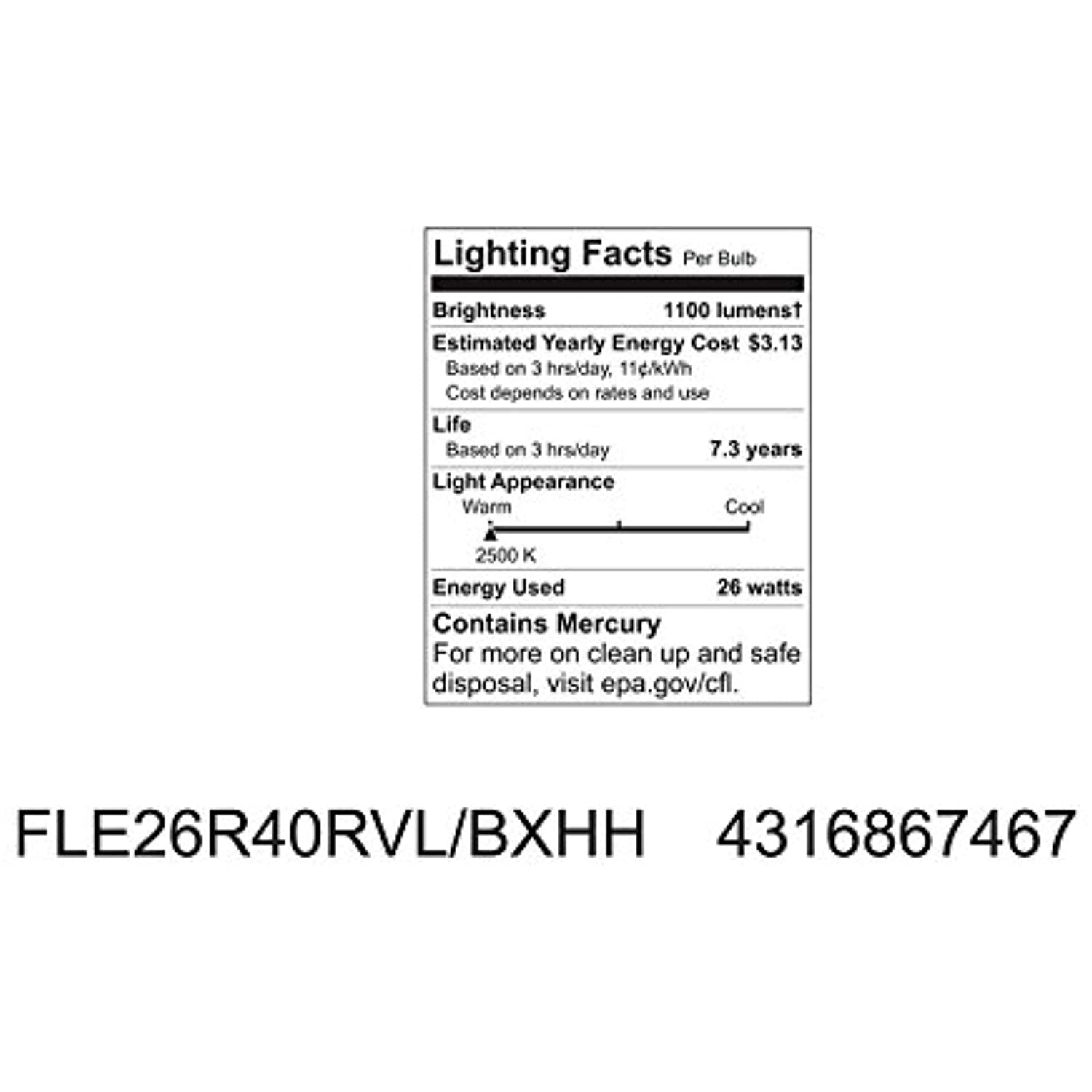 GE Lighting 67467 Reveal CFL 26-Watt (100-watt replacement) 1100-Lumen R40 Floodlight Bulb with Medium Base, - Image 4