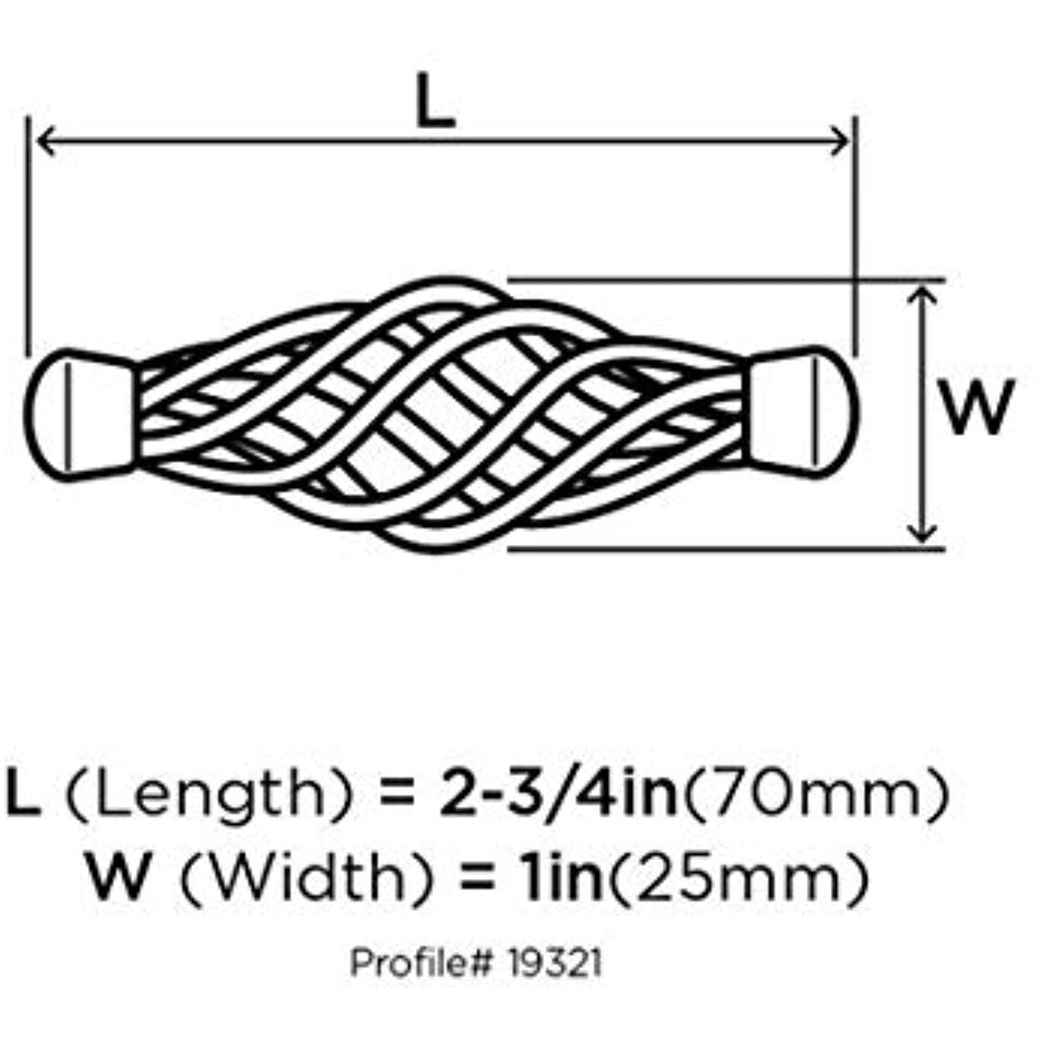 Amerock Village Classics T Cabinet Knob 2-3/4 in. D 1-1/2 in. Weathered Nickel 1 pk BP19321WN - Image 6