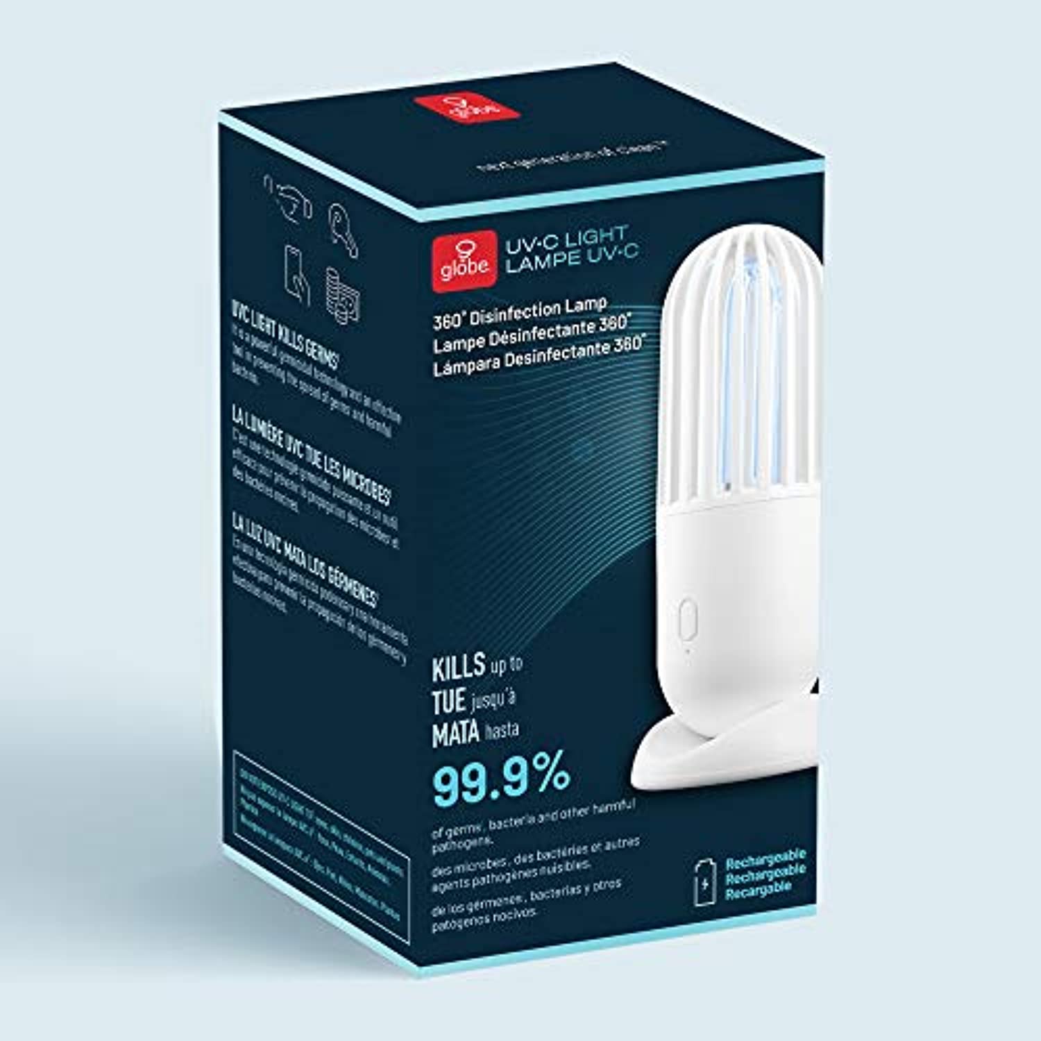 Globe Electric 5.83 in. White Disinfection Lamp 66468 - Image 10