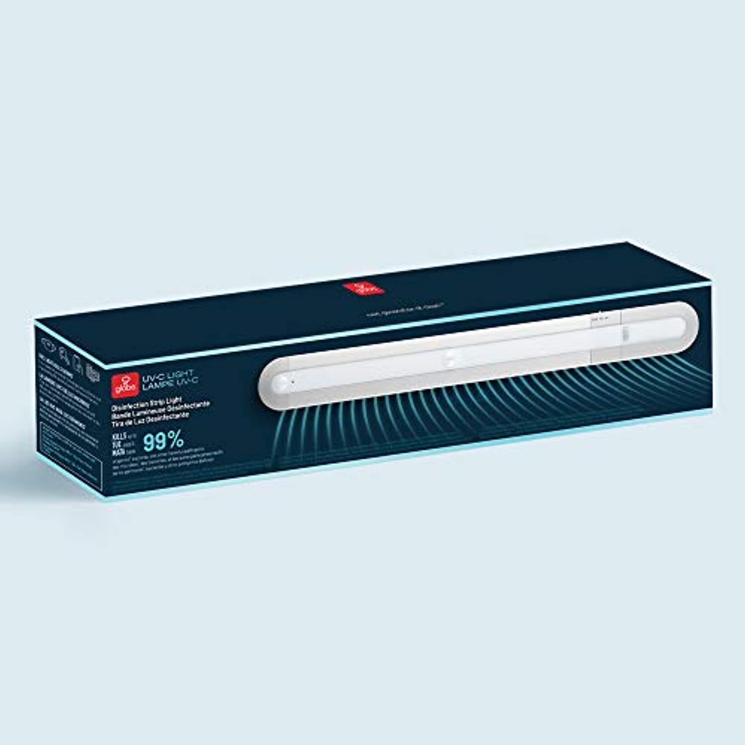 Globe Electric Disinfecting Germicidal Light 13.98 in. L White Battery Powered LED UV-C Disinfectant 26180 - Image 9