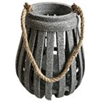 Infinity 13 in. Wood Cement Look Hanging Lantern Gray HY7083L (Pack of4)