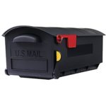Gibraltar Mailboxes Patriot Classic Plastic Post Mount Black Mailbox GMB515B01