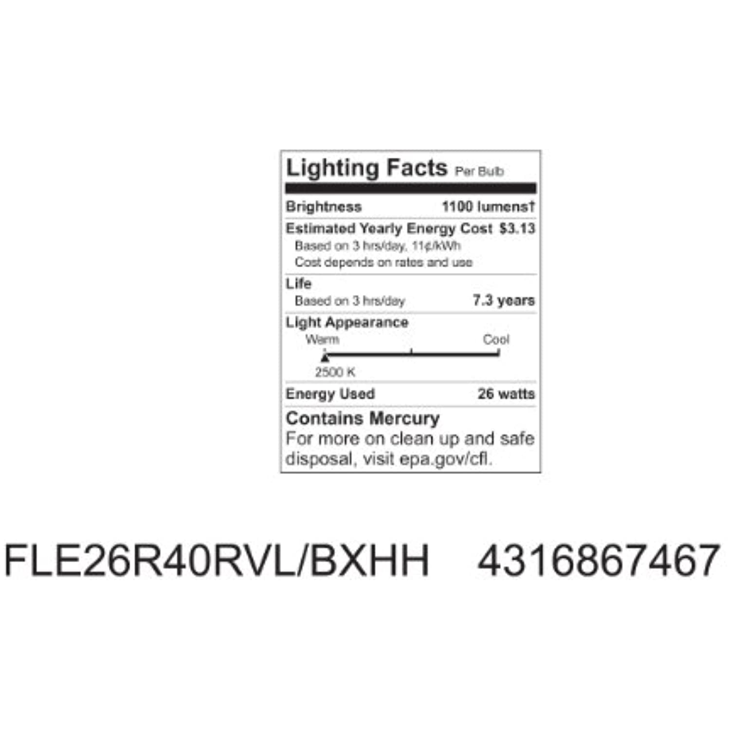 GE Lighting 67467 Reveal CFL 26-Watt (100-watt replacement) 1100-Lumen R40 Floodlight Bulb with Medium Base, - Image 3
