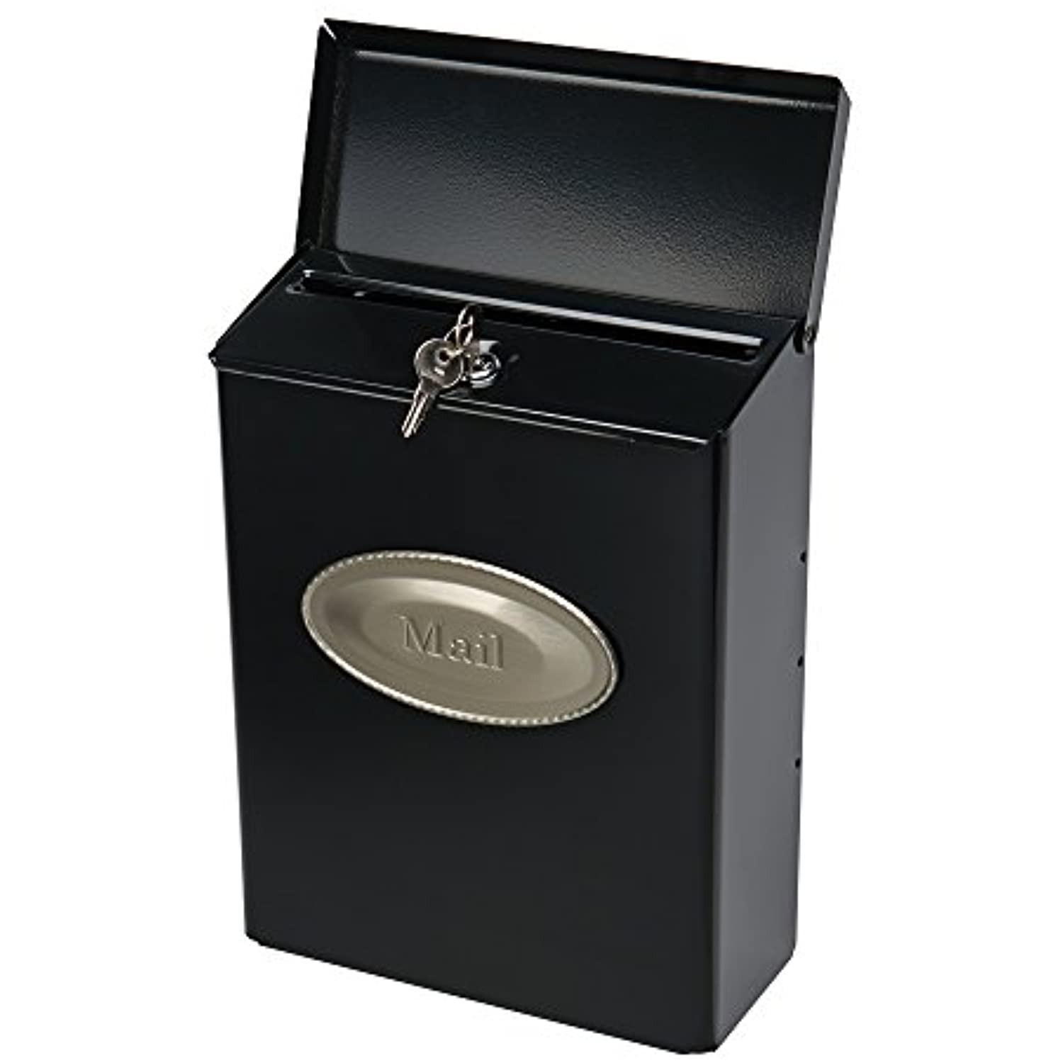 Gibraltar Mailboxes Designer Classic Galvanized Steel Wall Mount Black Mailbox DVK00000 - Image 2